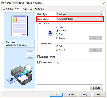 How To Adjust Paper Source Settings On Canon Printers