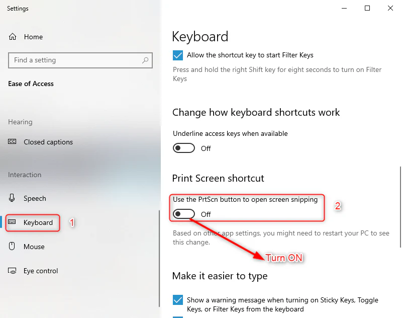 Fixing Print Screen on Windows 10/11