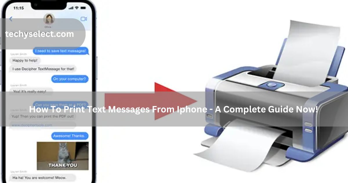 how to print text messages from iphone