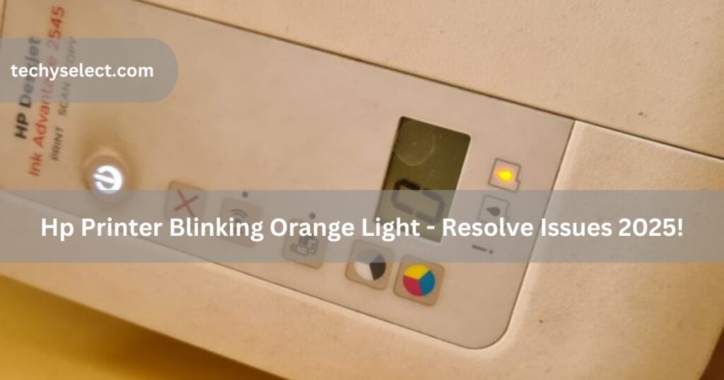 hp printer blinking orange light